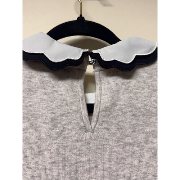 TED BAKER LONDON Lheo Jumper Scalloped Layered Sweater, Sz 3 (US 8) - Picture 8 of 11